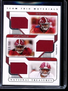 2021 NT #TTM10 Tua Tagovailoa Jaylen Waddle DeVonta Smith Team Triple Patch /99 - Bild 1 von 2