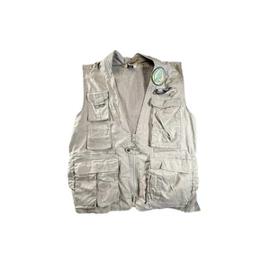 Humvee Safari Vest Men's 2XL Khaki Photography Multi-Pocket Utility Hiking Vest - Picture 1 of 7