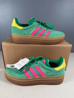 Adidas Gazelle Negrita W Verde/Amarillo/Rosa Gamuza Mujer Tenis 10 Foto 1 de 4