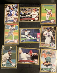 9x 2011 Topps Update Gold #'d /2011 #US 60 Years MLB Baseball Card Lot - Picture 1 of 1