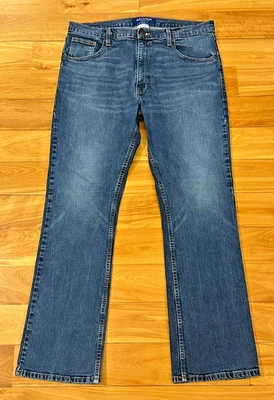 Pantalones de mezclilla azules para hombre - ACTUAL 35"x31" - Arizona Jean - Bootcut - Flexión incorporada Foto 1 de 4