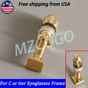 2,5*2,5 mm Metall Quadratische Schraube & Bolzen Set passt für C AR Tier Brille Rahmen Gold - Bild 1 von 5
