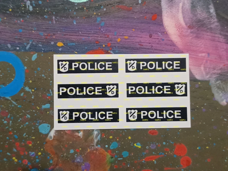 Corgi 28-D Jr Buick Regal Police Door Reproduction Stickers ( Set of 3 ) - Image 1 of 1