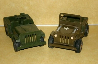 DE COLECCIÓN PLÁSTICO AMLOIDE + TONKA JUGUETE ACERO JEEP MILITAR EJÉRCITO EE. UU. MARINA PISTOLA M50 G4528 Foto 1 de 4