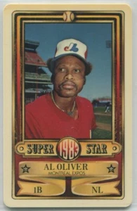1983 Perma-Graphics Superstars Credit Card #10 Al Oliver Montreal Expos - Picture 1 of 2
