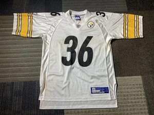 Herren Pittsburgh Steelers Auswärtstrikot Jerome Bettis Reebok Größe Large weiß - Bild 1 von 12