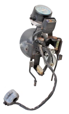 Honda XL125 1976 OEM velocímetro, luz indicadora, conjunto de soporte de faros Foto 1 de 4