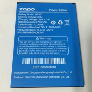 Batería Original 2700mAh BT55T Para ZOPO ZP998 ZP999 3X 3.8V - Imagen 1 de 3