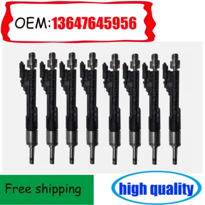 8 peças 13647645956 injetor de combustível compatível com BMW M5 M6 X5 X6 550i 650i 750i 4.4L - Imagem 1 de 4