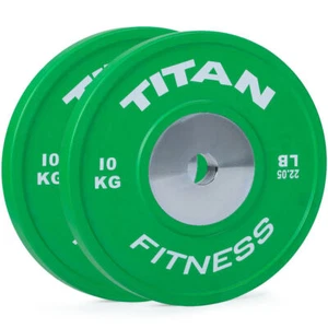 Titan Fitness 10 kg Green Elite Color Olympic Bumper Plates, als Paar verkauft - Bild 1 von 4
