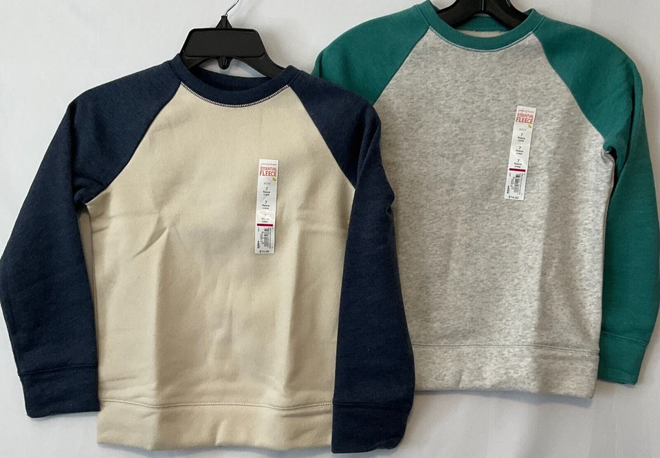 Top polar esencial Jumping Beans para niños talla 7 manga larga 2 camisas multicolor Foto 1 de 4