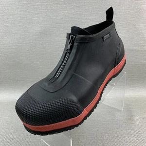 BOGS Overshoe Boot Black Round Composite Safety Toe Zip Size Men's 9/Women's 11 - Picture 1 of 12