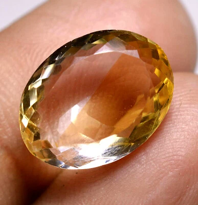 7.60 Ct Natural Lemon Citrine Oval Cut GGL Certified AAA+ Amazing Treated Gem - Image 1 of 4