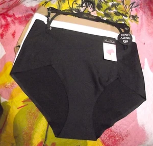 3 NEW PRIMA VALENTINA 77309 BK/WH/TN NO PANTY LINES MF HI-CUT BRIEF PANTIES L - Picture 1 of 2