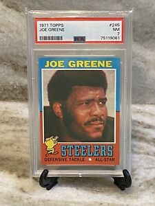 1971 Joe Greene Pittsburgh Steelers Topps #245 Rookie RC PSA 7 🔥