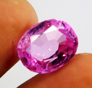 Piedra preciosa suelta de corte ovalado de zafiro rosa de Ceilán natural de 10,10 quilates de primera calidad - Imagen 1 de 6