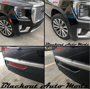 2021-2024 GMC Yukon Front Rear Reflector Blackout Light Kit Smoke Vinyl Overlay - Bild 1 von 6