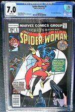 cgc 7.0 SPIDER-WOMAN #1 MARVEL 1978~WHITE/pgs<WOLFMAN/INFANTINO>New Origin~fn/vf