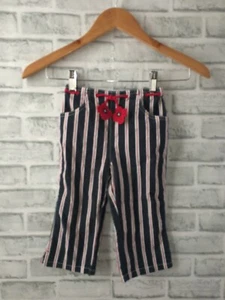 PANTALONES A RAYAS GYMBOREE NIÑAS 18-24 MESES LÍNEA SAN VALENTÍN Y AMAPOLAS RAYAS ROJAS - Imagen 1 de 3
