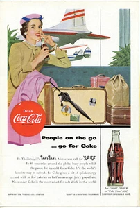 Coca Cola 1954 People On the Go Original Vintage Advertisement South America - Picture 1 of 7
