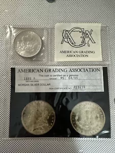 1885-P Morgan Silver Dollar $1 AGA MS (BU Uncirculated, Unc.) Philadelphia - Bild 1 von 4