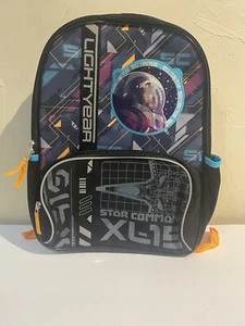Disney Pixar Lightyear Backpack Black Tech Sleeve Padded Pockets Zip - Picture 1 of 6
