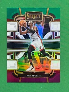 2023-24 Panini Select Verde Blanco Púrpura Prizms Paralelo #59 Bam Adebayo - Imagen 1 de 2
