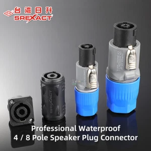 Conector de cable de altavoz de 8 polos de audio de 4 polos SREXACT 1 pieza 4P impermeable - Imagen 1 de 18