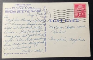 Groveland, Florida Post Card mailed Aug 18, 1956 to Taneytown, MD - FL - Picture 1 of 2