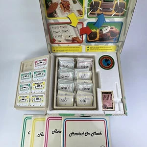 Vtg Hooked On Math Cassette Tapes Workbooks Flash Cards Homeschool 1988 - Picture 1 of 1