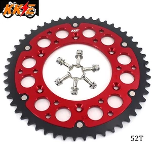 KKE 52T Rear Sprocket for Honda CRF250R CRF450R 2004-2023 CRF450X 04-2021 Red - Picture 1 of 10