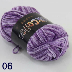 Sale 1ball x 50g New Soft Cotton Baby Hand dyed Wrap Shawl Scarf Knitting Yarn - Picture 1 of 33