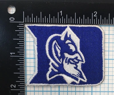DUKE BLUE DEVILS NCAA COLLEGE VINTAGE 2 3/8" WHITE BORDER TEAM LOGO PATCH D11 - Image 1 of 2