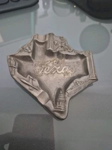 Texas State geformter Metall Souvenir Aschenbecher Münzschale  - Bild 1 von 5