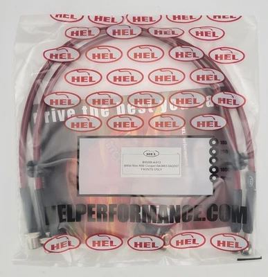 HEL BMW MINI R50 R53 R52 COOPER S JCW S/S LÍNEAS DE FRENO TRENZADAS DELANTERAS MANGUERAS TUBOS - Imagen 1 de 3