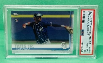 PRINT RUN /540 2019 Topps 3D Fernando Tatis Jr Rookie RC 410 SSP PSA 10 Padres - Image 1 of 2