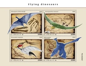 Liberia - 2020 Flying Dinosaurs, Anurognathus - 4 Stamp Sheet - LIB200418a - Picture 1 of 1