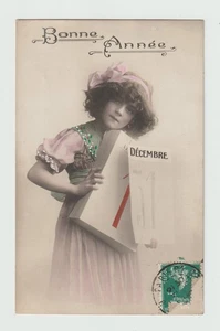 Bonne année . Grete REINWALD . Portrait artistique CPA 1456 - Picture 1 of 2