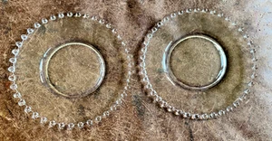2 Great Vintage Imperial Glass Candlewick Clear Salad Dessert Plates 7" - Picture 1 of 6