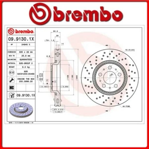 09.9130.1X#40 DISCO FRENO ANTERIORE SPORTIVO BREMBO XTRA VOLVO V70 II (SW) 2.3 1 - Foto 1 di 1