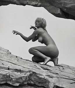 Andre De Dienes Pose Desnudo Modelo Gelatina Plata Foto 1960 Fotografía de Mujer, Certificado de Autenticidad - Imagen 1 de 6