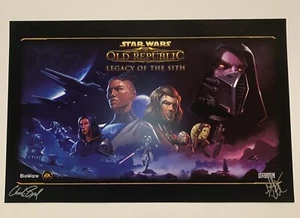 Póster firmado KOTOR Star Wars Celebration 2022 Old Republic Legacy of Sith Dev - Imagen 1 de 6
