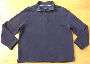 Suéter Jersey One Valley Informal Para Hombre Cuello XL Cremallera 100% Algodón Azul Marino - Imagen 1 de 12