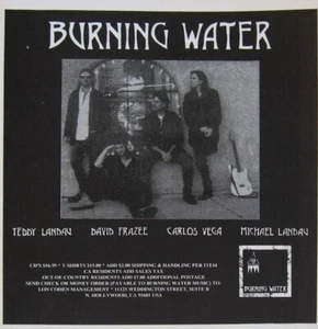 Burning water band Teddy & Michael Landau- print ad cut from a 1994 magazine - Foto 1 di 1