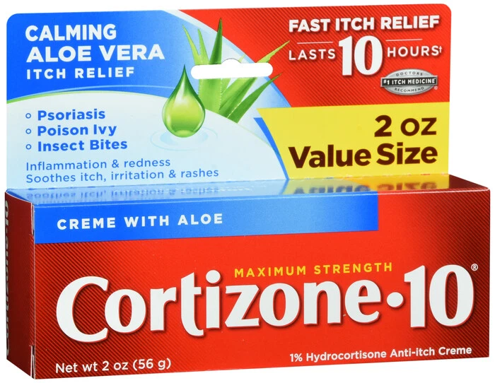 CORTIZONE-10 CREAM 2OZ   hydrocortisone TOPICAL CREAM (G) 1 %   X 3 TUBES - Image 1 of 1