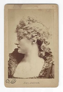 c1890 Ross Cabinet Card - Musical Theatre Stage Performer - Mary Anderson - Picture 1 of 1