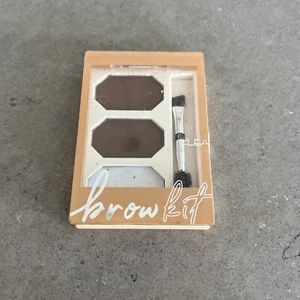 Kleancolor BROW KIT Brow Powder & Brow Setting Wax W/ Brush MEDIUM-DEEP BROWN - Picture 1 of 2