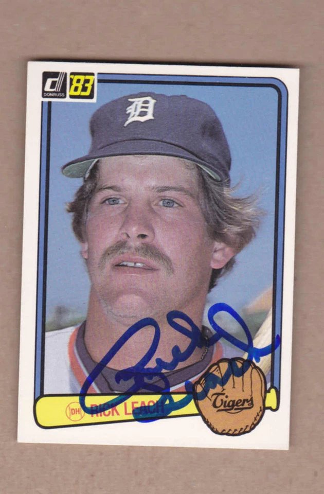 Rick Leach signed 1983 Donruss card # 81-Detroit Tigers - Image 1 of 1