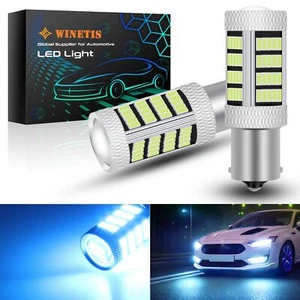 1156 BA15S LED Bulbs Ice Blue LED DRL Turn Signal Light 7506 1156A 1003 1141 - Picture 1 of 9