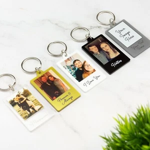 Personalised Picture Keyring Printed Gift With Custom Image - Picture 1 of 15